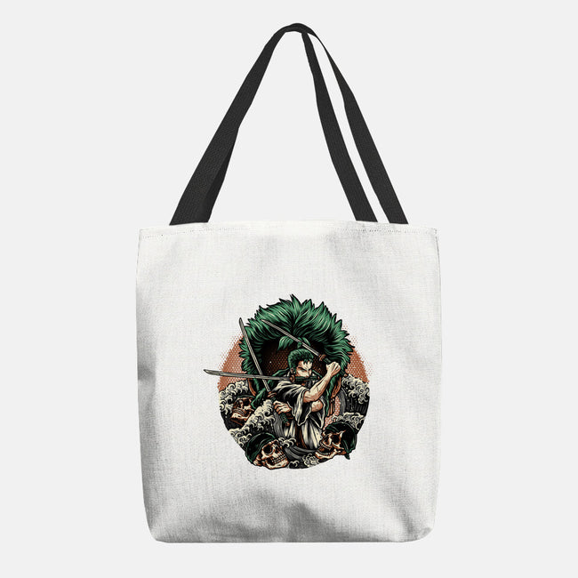 Three Sword Hunter-None-Basic Tote-Bag-glitchygorilla