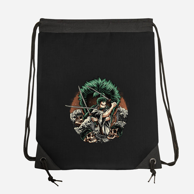 Three Sword Hunter-None-Drawstring-Bag-glitchygorilla