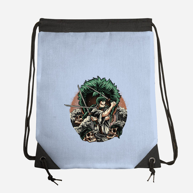 Three Sword Hunter-None-Drawstring-Bag-glitchygorilla