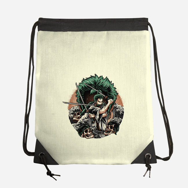 Three Sword Hunter-None-Drawstring-Bag-glitchygorilla