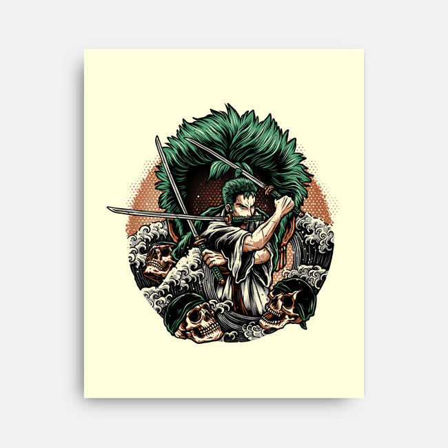 Three Sword Hunter-None-Stretched-Canvas-glitchygorilla
