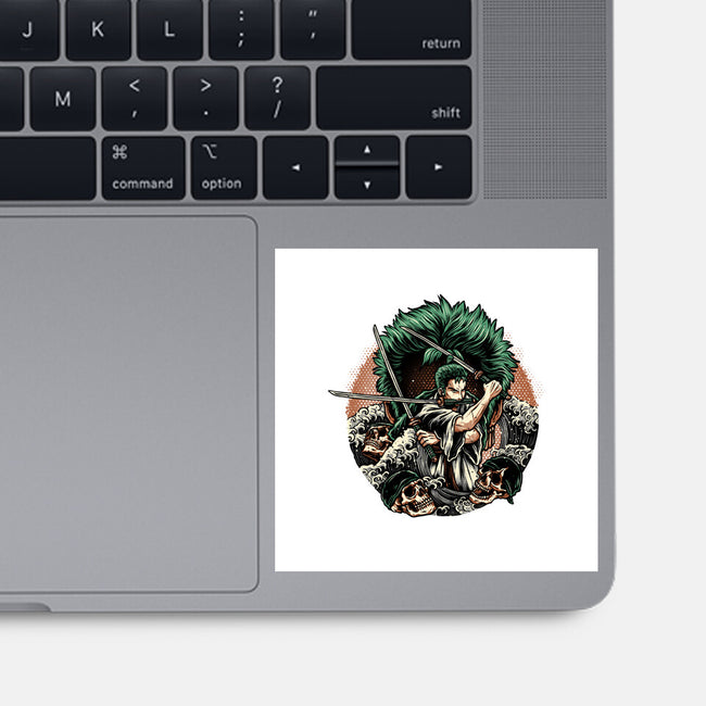 Three Sword Hunter-None-Glossy-Sticker-glitchygorilla