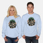Three Sword Hunter-Unisex-Crew Neck-Sweatshirt-glitchygorilla