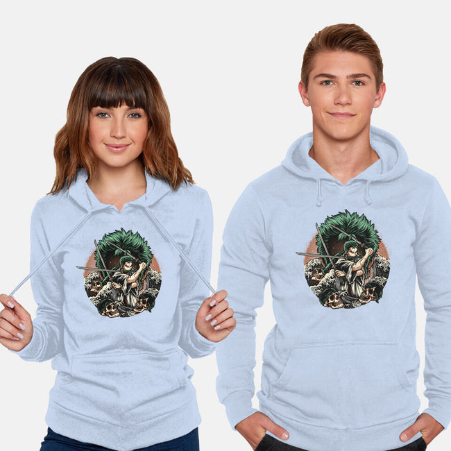 Three Sword Hunter-Unisex-Pullover-Sweatshirt-glitchygorilla