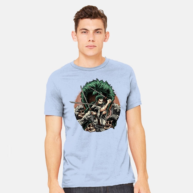 Three Sword Hunter-Mens-Heavyweight-Tee-glitchygorilla