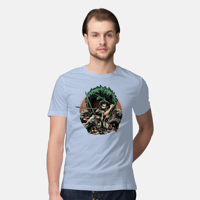 Three Sword Hunter-Mens-Premium-Tee-glitchygorilla