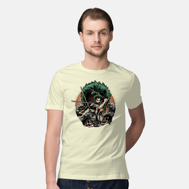 Three Sword Hunter-Mens-Premium-Tee-glitchygorilla