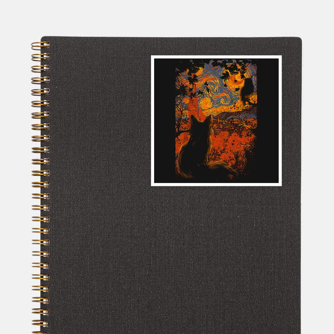 Autumn In Starry Night-None-Glossy-Sticker-fanfabio