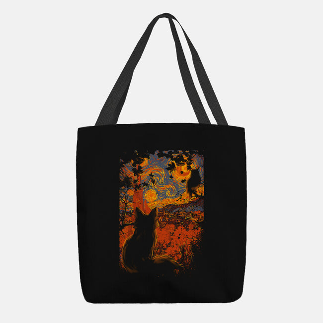 Autumn In Starry Night-None-Basic Tote-Bag-fanfabio