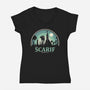 Visit Scarif-Womens-V-Neck-Tee-turborat14