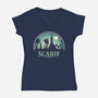 Visit Scarif-Womens-V-Neck-Tee-turborat14
