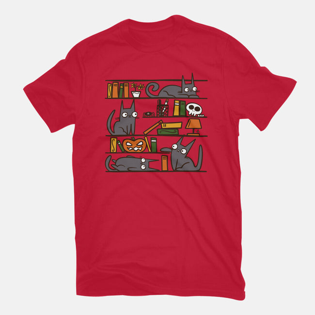 Halloween Library-Mens-Heavyweight-Tee-damglynn