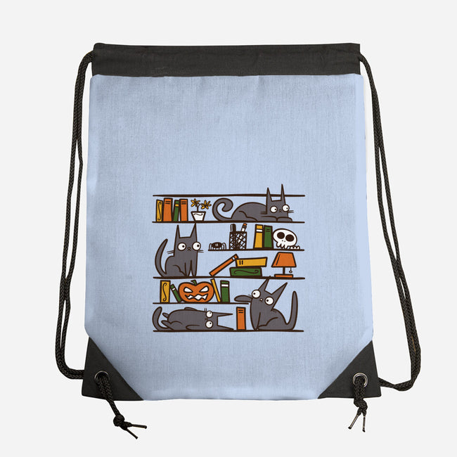 Halloween Library-None-Drawstring-Bag-damglynn