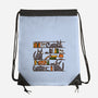 Halloween Library-None-Drawstring-Bag-damglynn