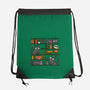 Halloween Library-None-Drawstring-Bag-damglynn