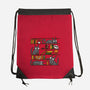 Halloween Library-None-Drawstring-Bag-damglynn