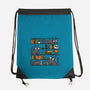 Halloween Library-None-Drawstring-Bag-damglynn