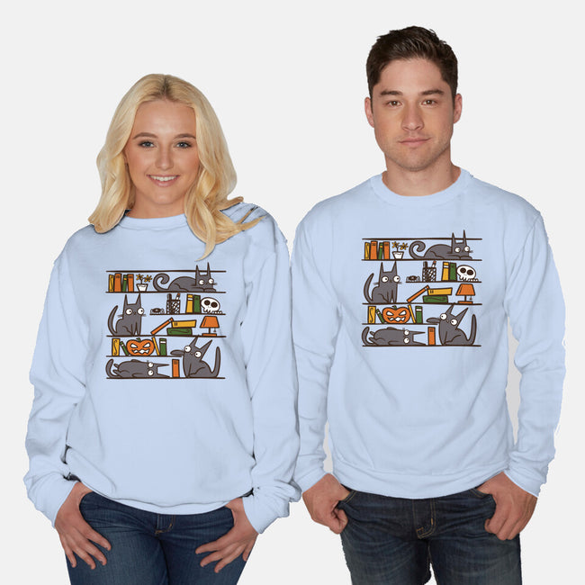 Halloween Library-Unisex-Crew Neck-Sweatshirt-damglynn
