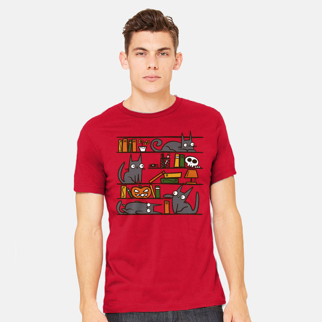 Halloween Library-Mens-Heavyweight-Tee-damglynn