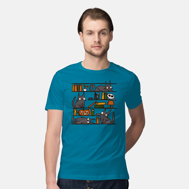 Halloween Library-Mens-Premium-Tee-damglynn