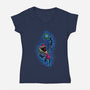 My Planet Earth-Womens-V-Neck-Tee-nickzzarto