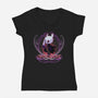 Ghost Knight-Womens-V-Neck-Tee-Samuel