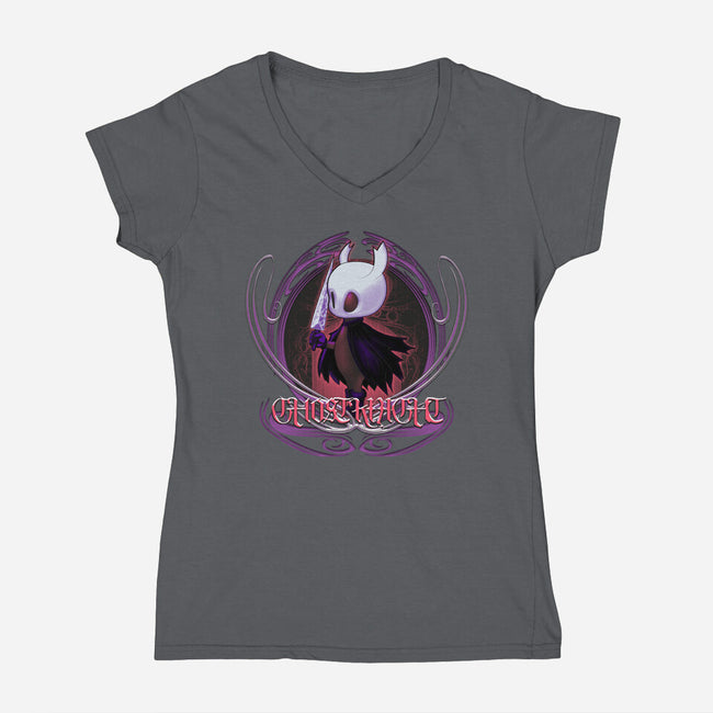 Ghost Knight-Womens-V-Neck-Tee-Samuel