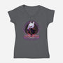 Ghost Knight-Womens-V-Neck-Tee-Samuel