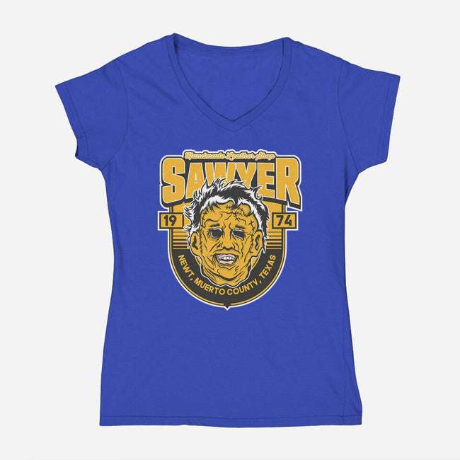 Sawyer Leather-Womens-V-Neck-Tee-CarloJ1956