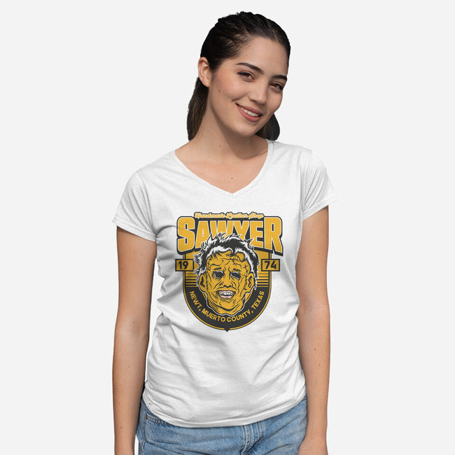 Sawyer Leather-Womens-V-Neck-Tee-CarloJ1956