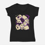 Spooky Cute Ghosts And Witchcraft-Womens-V-Neck-Tee-xMorfina