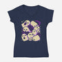 Spooky Cute Ghosts And Witchcraft-Womens-V-Neck-Tee-xMorfina