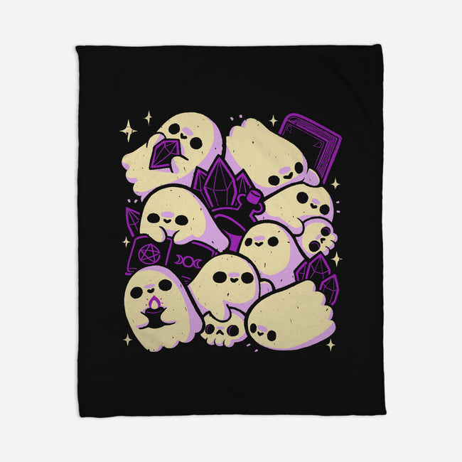 Spooky Cute Ghosts And Witchcraft-None-Fleece-Blanket-xMorfina