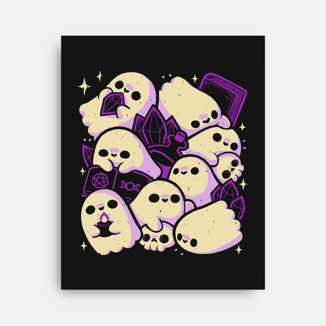 Spooky Cute Ghosts And Witchcraft-None-Stretched-Canvas-xMorfina