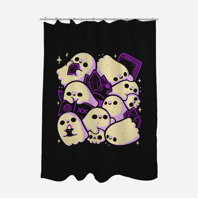 Spooky Cute Ghosts And Witchcraft-None-Polyester-Shower Curtain-xMorfina