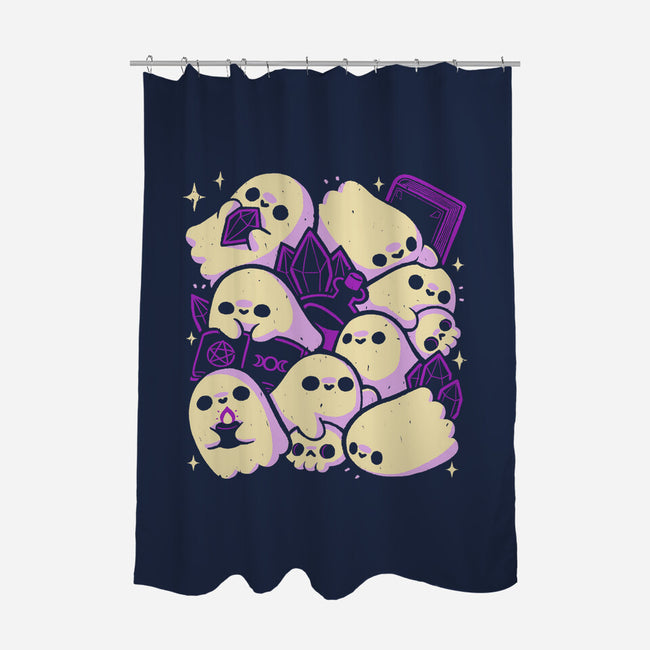 Spooky Cute Ghosts And Witchcraft-None-Polyester-Shower Curtain-xMorfina