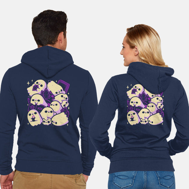 Spooky Cute Ghosts And Witchcraft-Unisex-Zip-Up-Sweatshirt-xMorfina