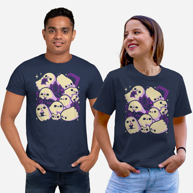 Spooky Cute Ghosts And Witchcraft-Unisex-Basic-Tee-xMorfina