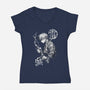 Thunder Breathing Kata-Womens-V-Neck-Tee-fanfabio