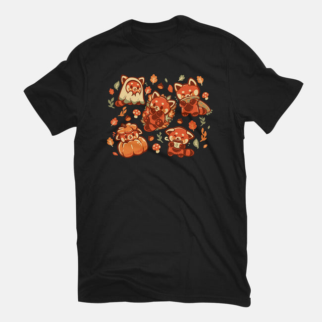 Red Panda Autumn Time-Mens-Premium-Tee-TechraNova