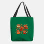Red Panda Autumn Time-None-Basic Tote-Bag-TechraNova
