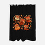 Red Panda Autumn Time-None-Polyester-Shower Curtain-TechraNova