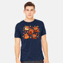 Red Panda Autumn Time-Mens-Heavyweight-Tee-TechraNova