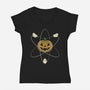 Nuclear Halloween-Womens-V-Neck-Tee-Umberto Vicente