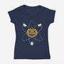 Nuclear Halloween-Womens-V-Neck-Tee-Umberto Vicente