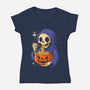 Ramen Or Tricks-Womens-V-Neck-Tee-Eoli Studio