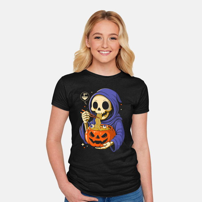 Ramen Or Tricks-Womens-Fitted-Tee-Eoli Studio
