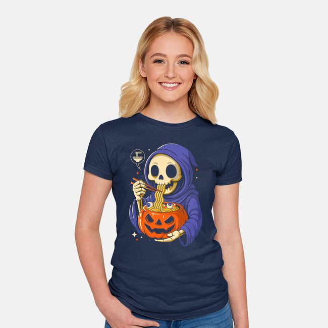 Ramen Or Tricks-Womens-Fitted-Tee-Eoli Studio