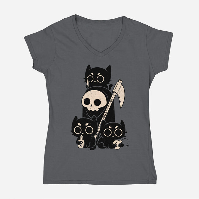 Death Squad-Womens-V-Neck-Tee-koalastudio