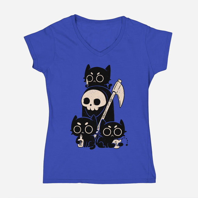 Death Squad-Womens-V-Neck-Tee-koalastudio